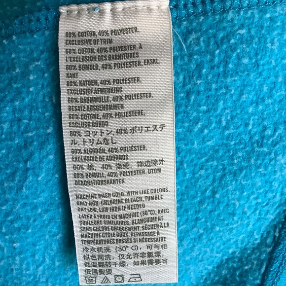 Hollister Full Zip Hooded Sweatshirt Cotton Blend Light Green Size L - Picture 8 of 8